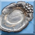 S06. Sterling silver grape leaf dish. 